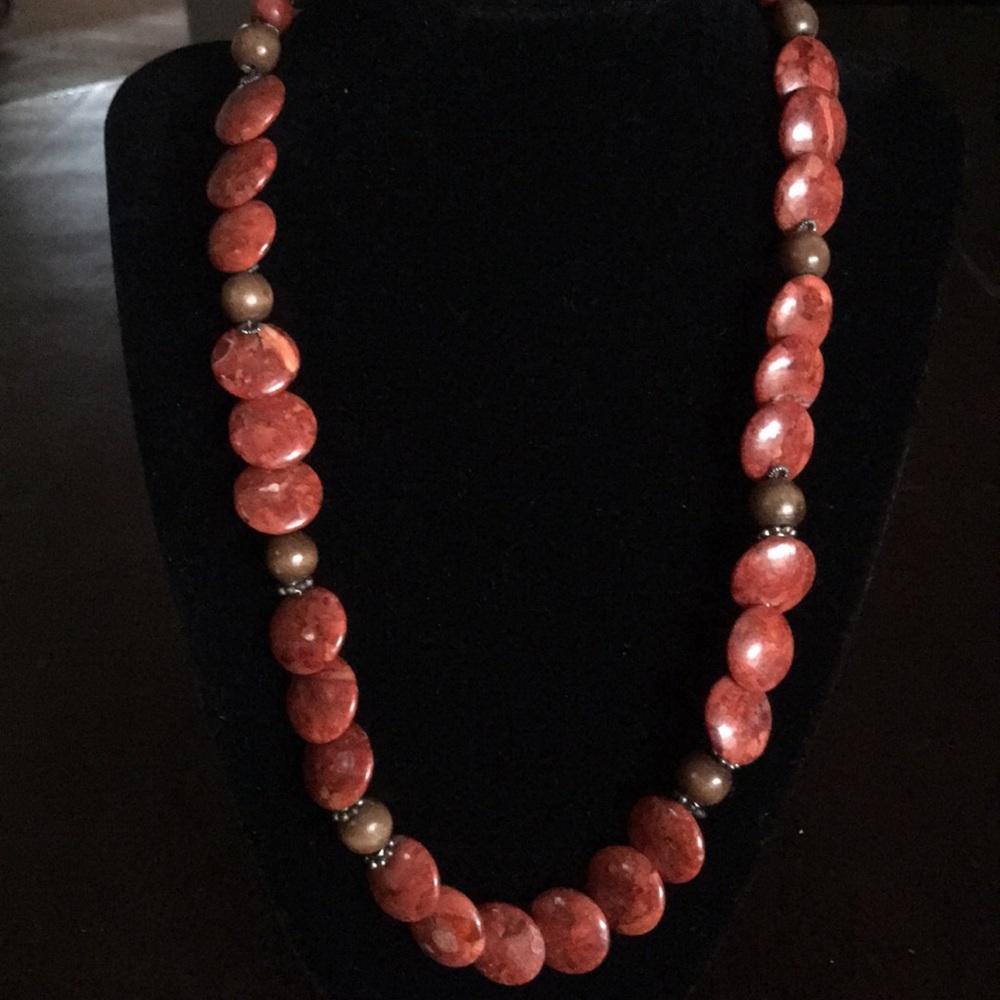 Custom Wood and Rock Necklace